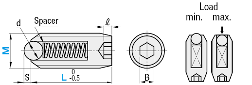 球滑動器-可選擇長度:相關圖像