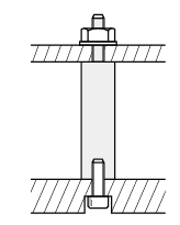 六角柱-一端螺紋，一端絲錐，標準L尺寸:相關圖像