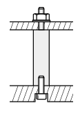 圓形柱子-一端螺紋，一端絲錐，標準平扳手，標準L尺寸:相關圖像
