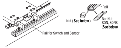 Rails開關和傳感器-鋁型L維度可配置,塑造一個:相關的圖片