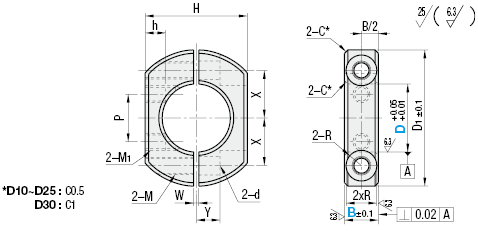 Shaft Collars - Two Flat Cuts:Related Image