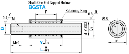 微型滾珠軸承導向套-帶固定環:相關圖片