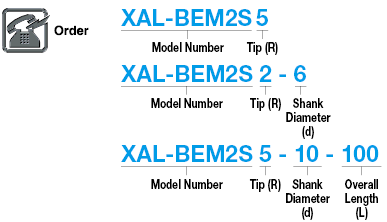 XAL數列碳化球端磨機2Flute/短模型