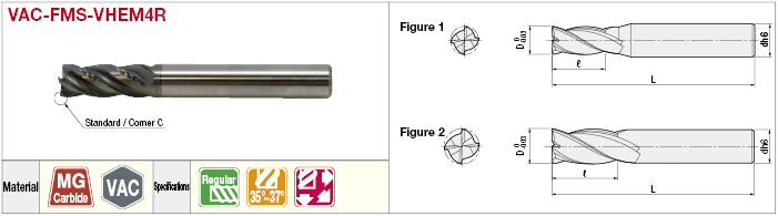 降低材料的真空吸塵器係列碳化物不均勻導致端銑刀(普通模式):相關的圖片
