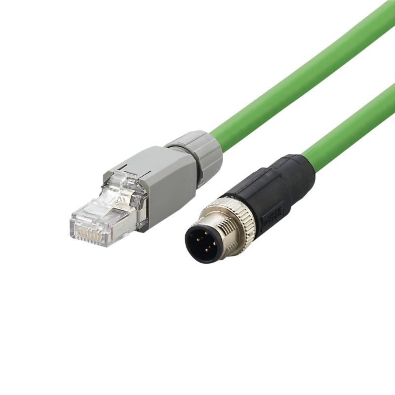 LAN電纜-Ethernet工業級RJ45-M12帶鎖
