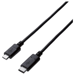 USB 2.0 / C-Micro B / PD (3A) / 1.0 m / USB Standard Certified / Black