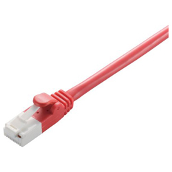 RoHS指令符合LAN Cable / CAT6 / Tab Break Prevention / 3m /紅色/ Simple Package