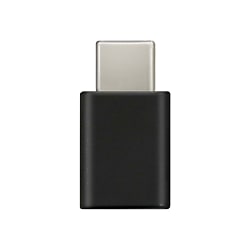 USB轉換適配器智能手機/ USB (microB女性)- USB (C男性)/黑色
