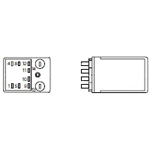 磁保持型微型控製繼電器，HH52□-R(用於安裝在印刷電路板上)。