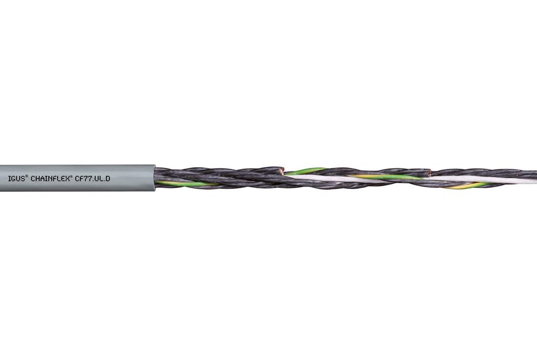 IGUS CF77-UL, Chainflex®控製和機器人電纜，PUR護套，無鹵素，300V和1000V (IGUS)