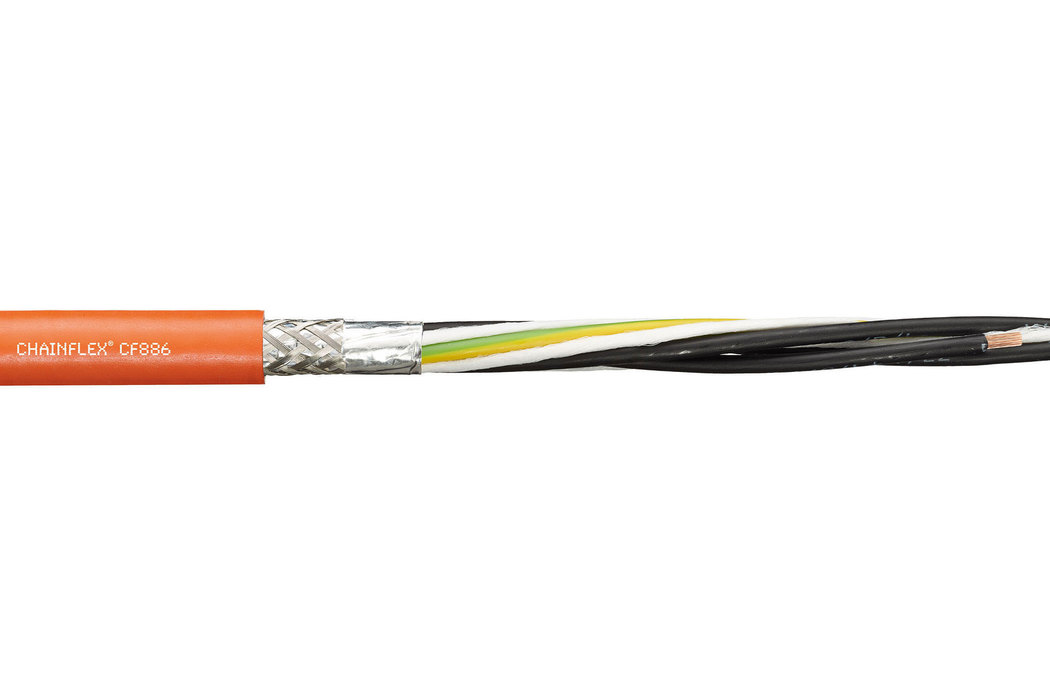 IGUS CF886, Chainflex®電機電纜，VFD，屏蔽，無矽，PVC護套，1000V (IGUS)