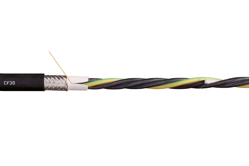 IGUS CF38, Chainflex®電機電纜，VFD，屏蔽，無鹵，TPE護套，600V (IGUS)