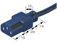 交流電繩固定長度,UL / CSA,單麵的切斷插座