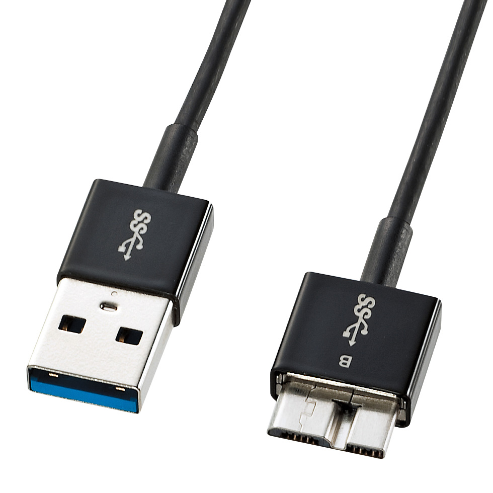 USB3.0  - 兼容微型電纜（非常精細）A⇔microb