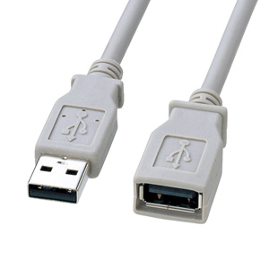 Non-halogen USB extension cable A-A female type (Sanwa Supply)