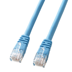 增強型5類絞合線交叉電纜，5米/淺藍色（Sanwa電源）
