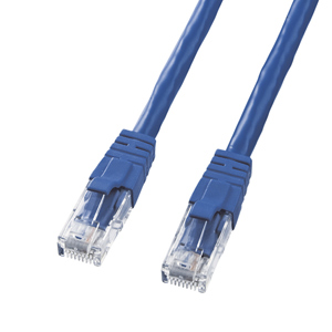 類別6 UTP交叉電纜，5米/藍色（SANWA電源）