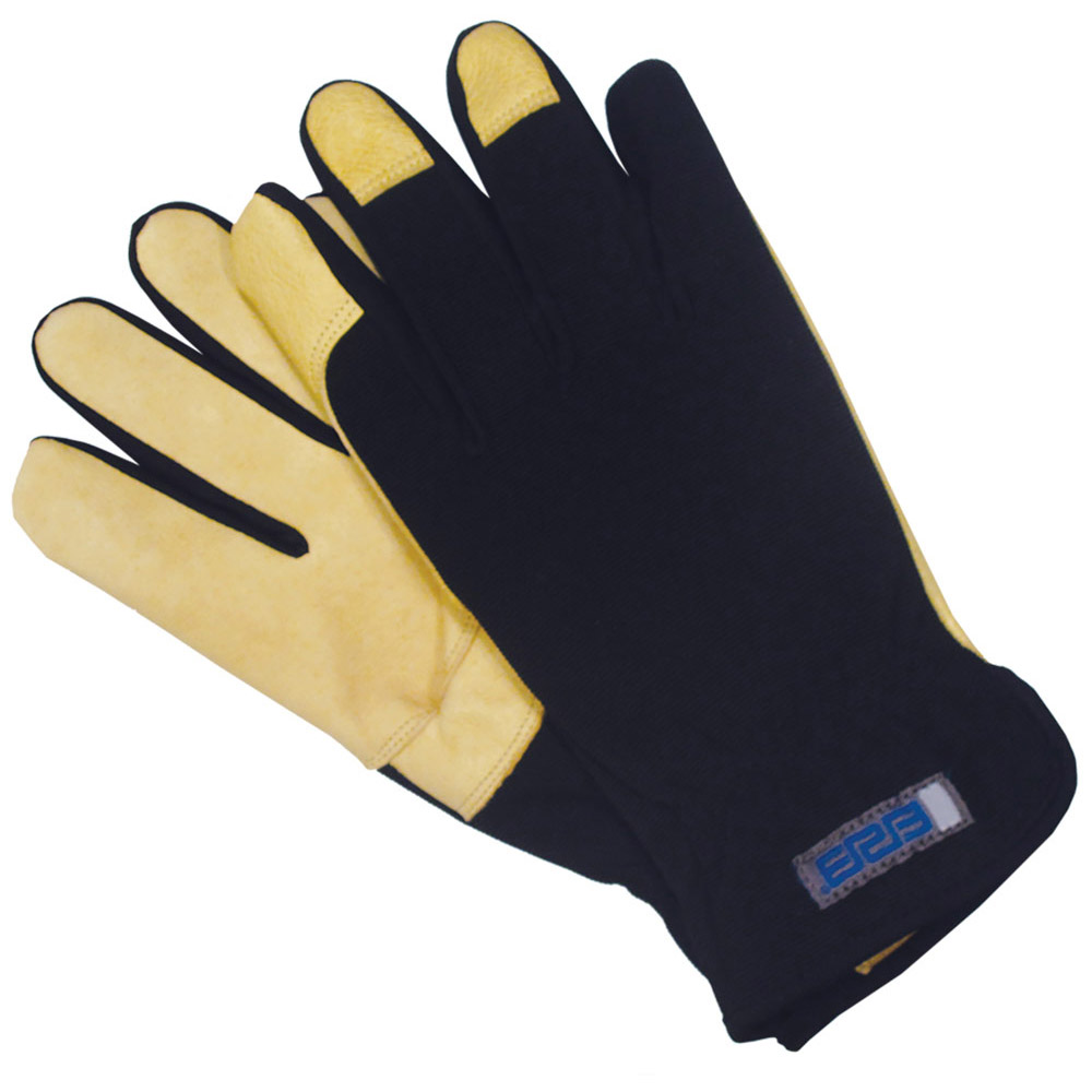 D200 Pigskin Drivers Gloves, Black/Natural