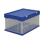 硬可折疊集裝箱綜合蓋子深藍色/清晰