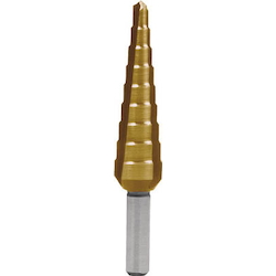 Step Drill (3-Flute Titanium-Coated Type) (RUKO)