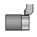 Cross-Thread 266 Thread Cutting Shank Bit (SANDVIK)