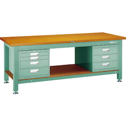 Heavy Work Bench with 3-Shelf / 4-Shelf Cabinet DAP Panel Tabletop Average Load (kg) 3000