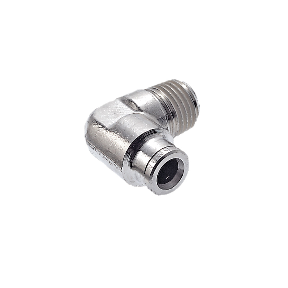 Male Elbow Push To Connect Fittings, NPT Thread, Pneufit 12445 Series