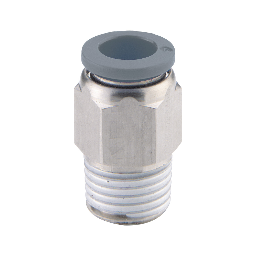 Straight Adapter Push To Connect Fittings, NPT Thread, Pneufit C2425 Series