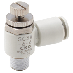 通用肘推連接流量控製器，聚丁烯和黃銅，可調- SC3W係列(CKD)