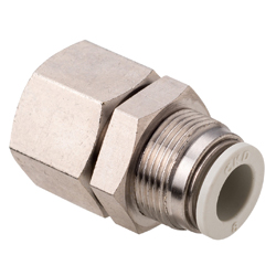 Bulkhead Female Connector Push to Connect Fittings, Flame Retardant Resin - GWS-E Series