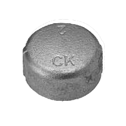 Cap Fitting for Galvanized Cast Iron Pipe - Threaded