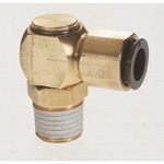 Single Banjo Push to Connect Fittings with Thread Sealant, Brass - FUJI Series