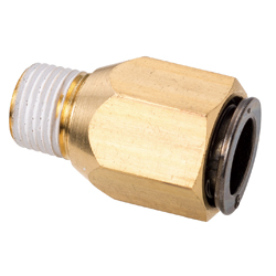 Male Connector Push to Connect Fittings, Brass - FUJI Series