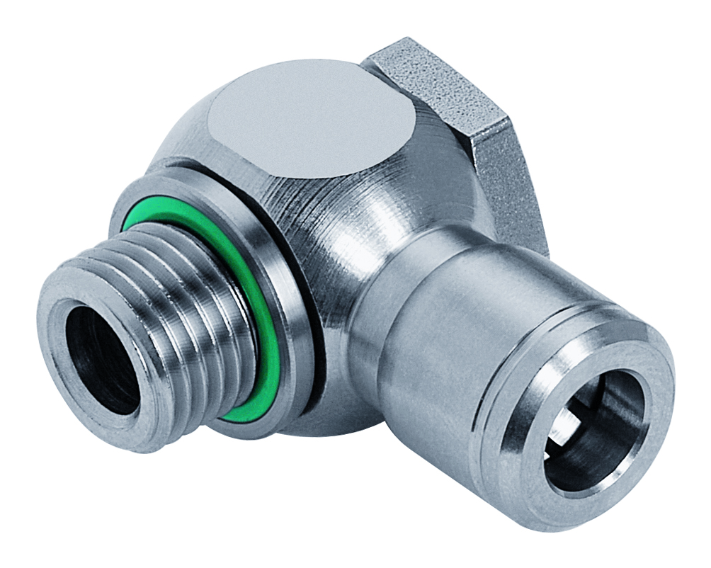 Short Swivel Elbow Push To Connect Connector, Stainless STl, Inch  - INOXLINE©