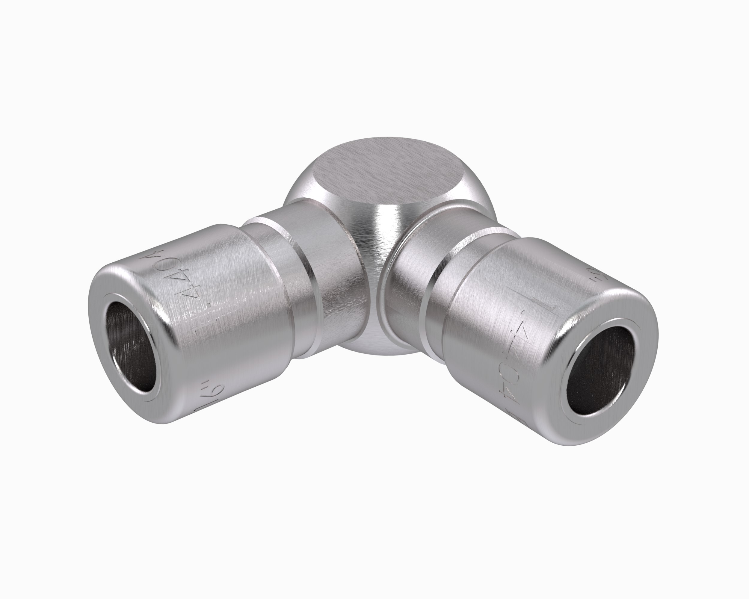 Double Seal Elbow Union Adapter Push To Connect Tube Fitting, Stainless STl, Inch X Metric - INOXLINE©