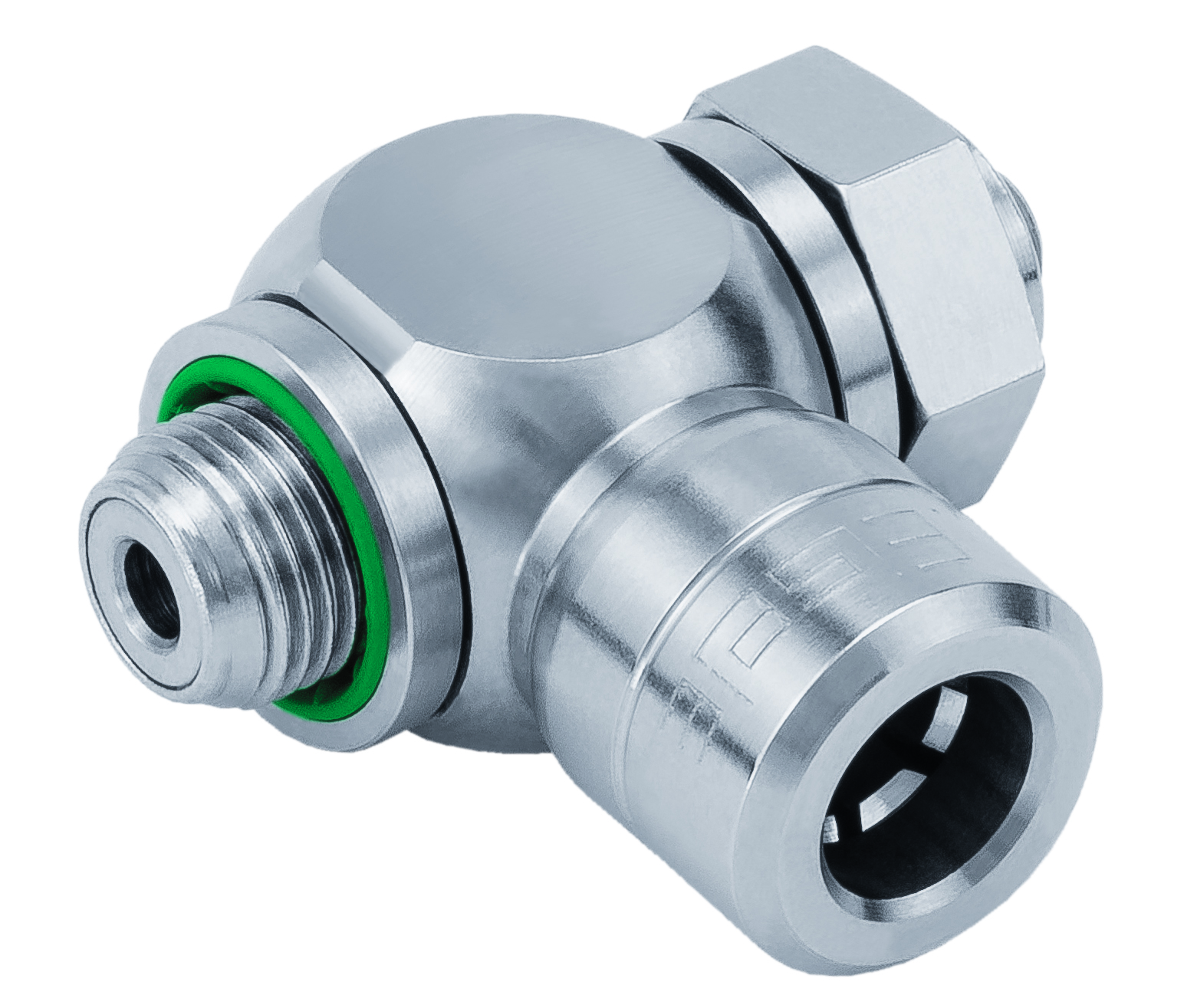 Double Seal Elbow Push To Connect Fittings, Stainless STl, UNF Thread X Inch Tube - INOXLINE©