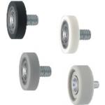 Conveyor Bearings - Curved Roller, Threaded Shaft