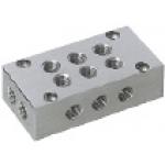 Pneumatic Manifold Blocks - Double Row, Outlets 2 Sides, Vertical, Horizontal Mounting (MISUMI)