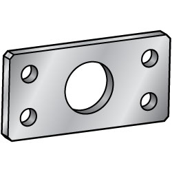 平杆-安裝板，支架，圍繞中心點對稱放置的孔(MISUMI)