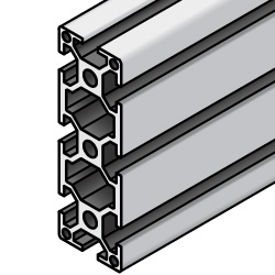 30x90 Aluminum Extrusion w/ Milled Surfaces - 6 Series, Base 30