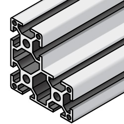 30x60 Aluminum Extrusion w/ Milled Surfaces - 6 Series, Base 30, L-Shaped