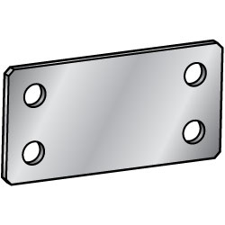 金屬板安裝板和支架-在中心周圍對稱放置孔(MISUMI)