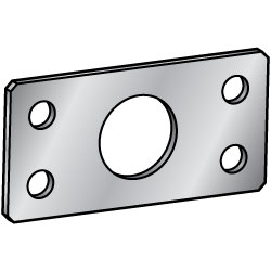 金屬板安裝板和支架 - 在中心（MISUMI）周圍對稱放置孔