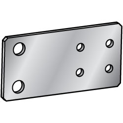 可配置的安裝板,金屬板,雙側孔和側4-Holes
