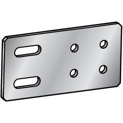 可配置掛起板-表金屬、雙槽側洞和側4Holes