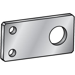 軋製鋁製平板杆安裝 -  B可選，可配置（MISUMI）