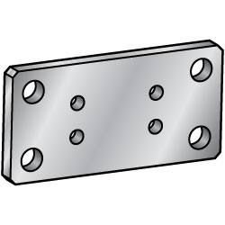 軋製鋁製平板杆安裝 -  B可選，可配置（MISUMI）