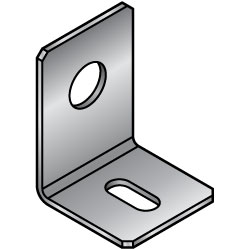 l型金屬板支架-中心孔和開槽中心孔,尺寸可配置的