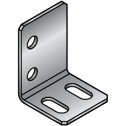 L狀表金屬山-側雙孔和雙槽孔,尺寸可配置