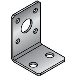 l型金屬板支架-中心/ 4孔和雙孔,尺寸可配置的